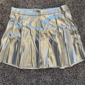 Girls Jcrew silver skirt